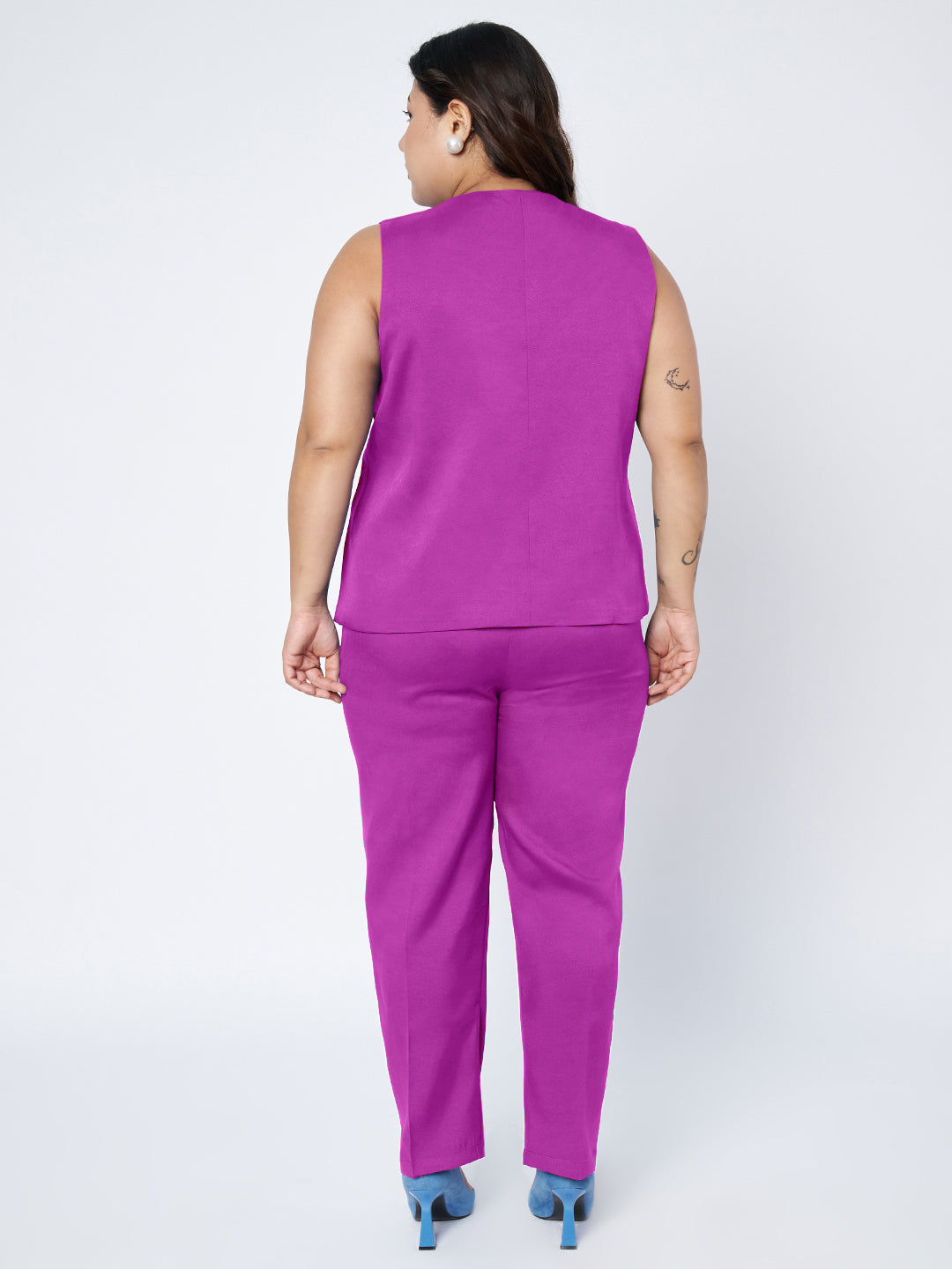 Plus Size Waistcoat With Trousers Two Pieces Suit
