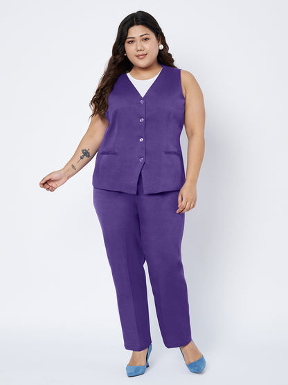 Plus Size Single-Breasted Waistcoat