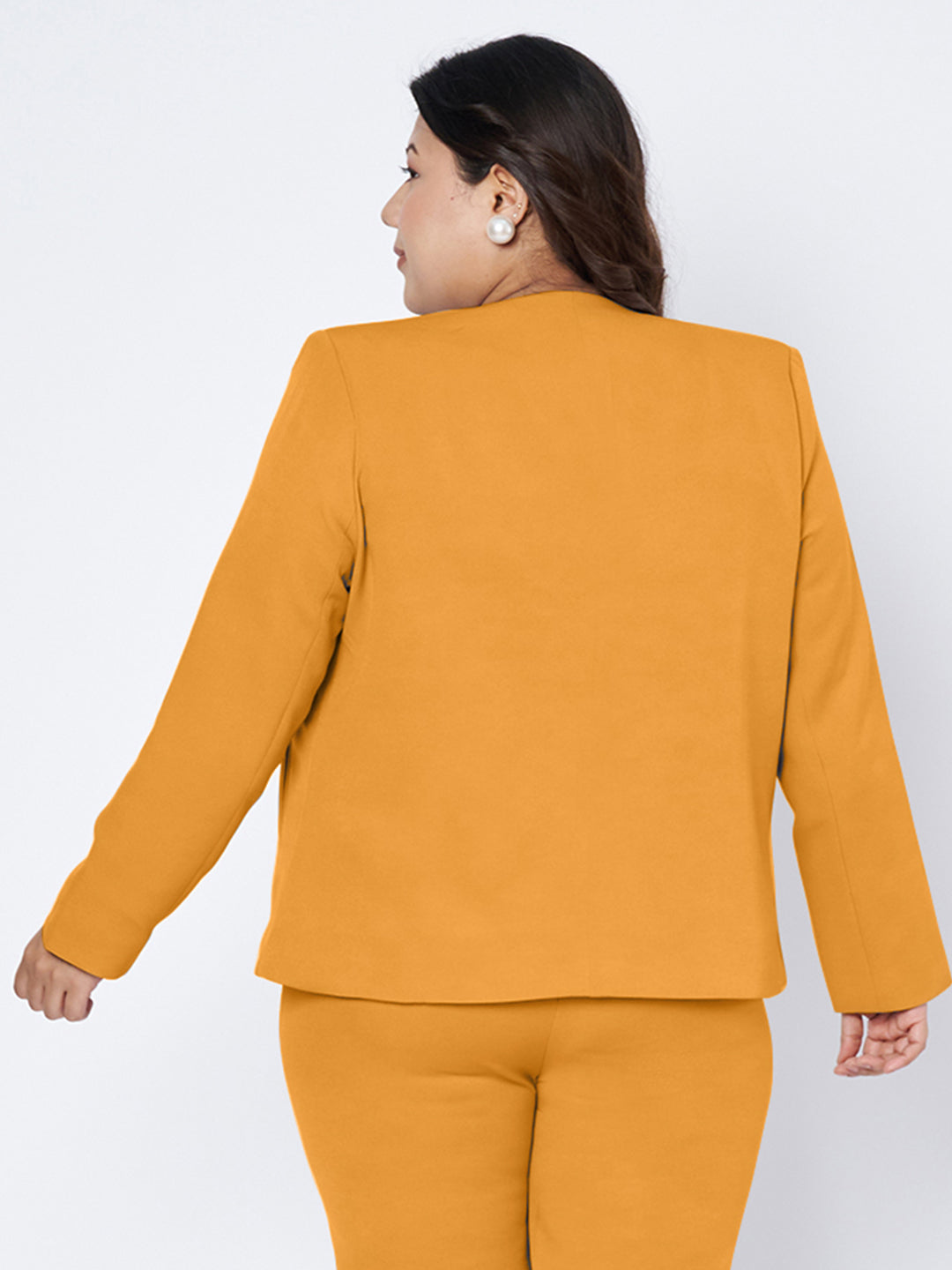 Plus Size Open Front Blazer