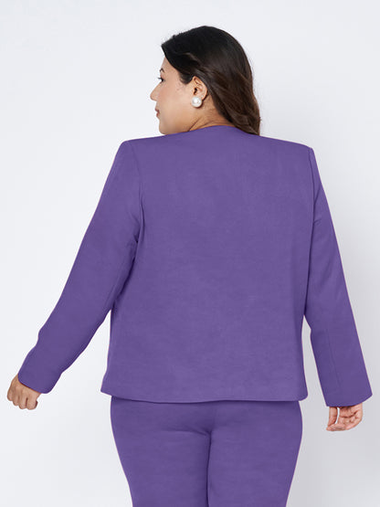 Plus Size Open Front Blazer