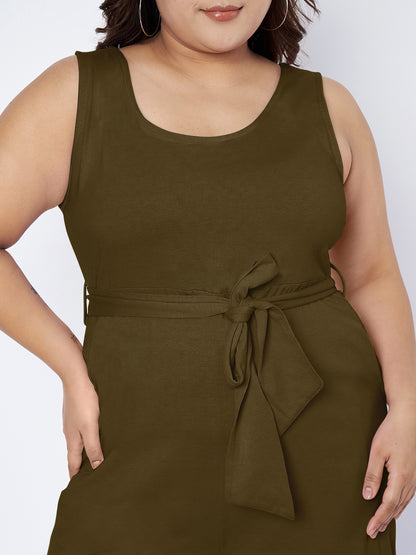 Plus Size Pure Cotton Jumpsuit
