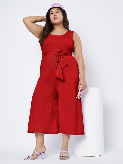 Plus Size Pure Cotton Jumpsuit