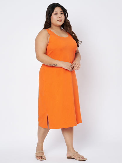 Plus Size Sheath Midi Dress