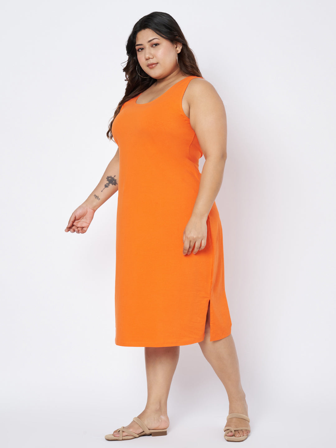 Plus Size Sheath Midi Dress