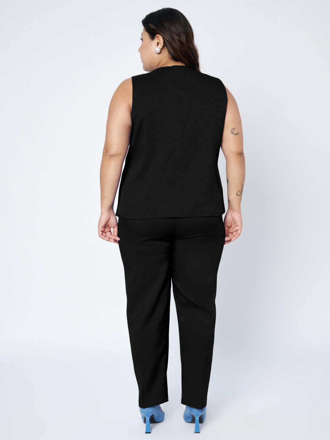 Plus Size Waistcoat With Trousers Two Pieces Suit