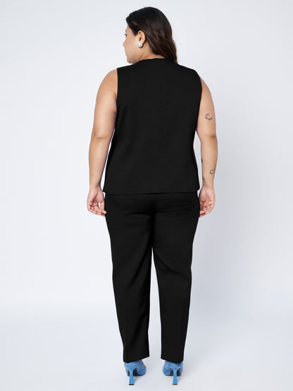 Plus Size Waistcoat With Trousers Two Pieces Suit