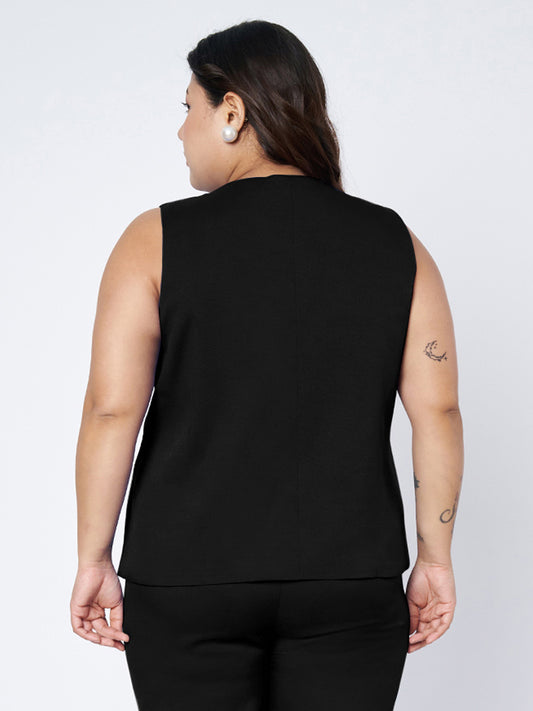 Plus Size Single-Breasted Waistcoat