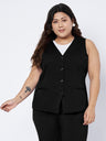 Pluslane Single-Breasted Waistcoat