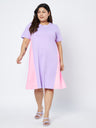 Pluslane Colourblocked Cotton Dress