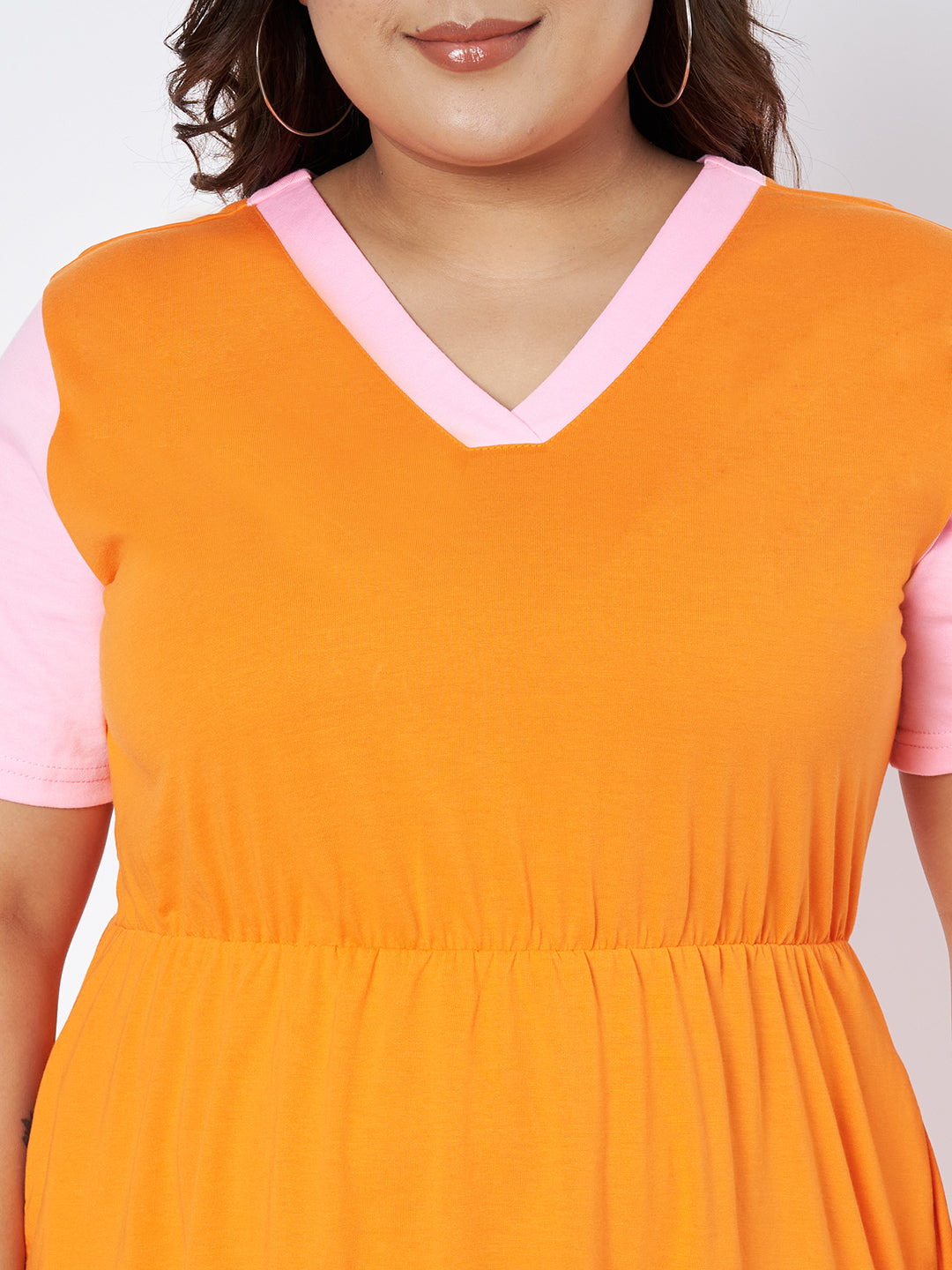 Plus Size Colourblocked Dress