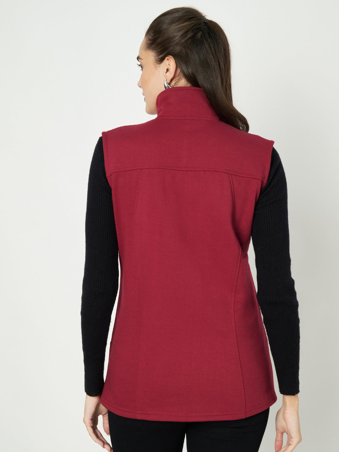 Mock Collar Fleece Tailored Jacket