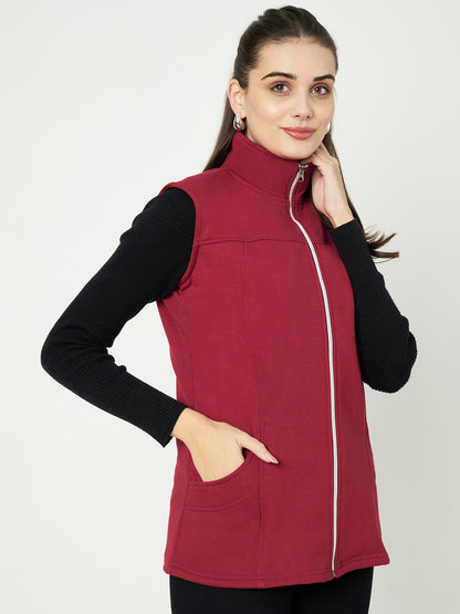 Mock Collar Fleece Tailored Jacket