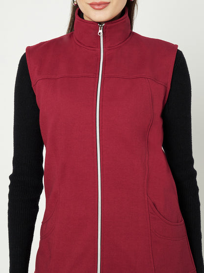 Mock Collar Fleece Tailored Jacket