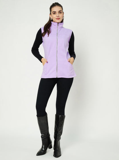 Mock Collar Fleece Tailored Jacket