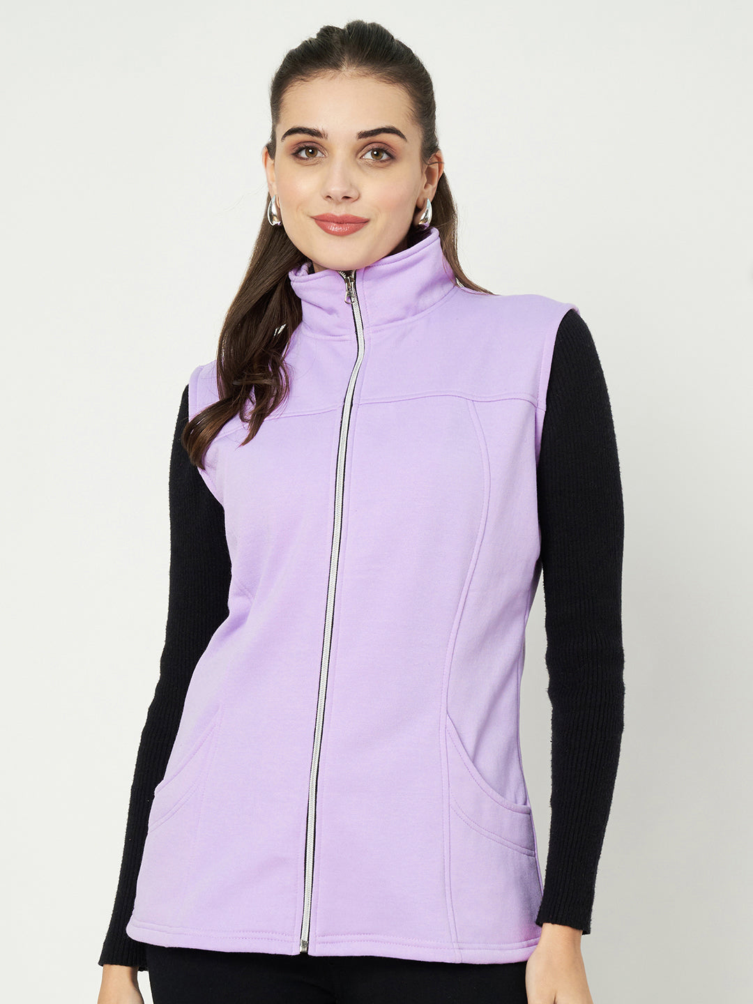 Mock Collar Fleece Tailored Jacket