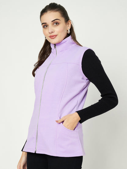 Mock Collar Fleece Tailored Jacket