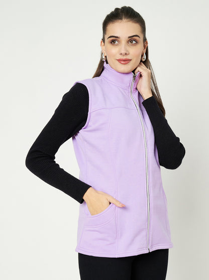 Mock Collar Fleece Tailored Jacket