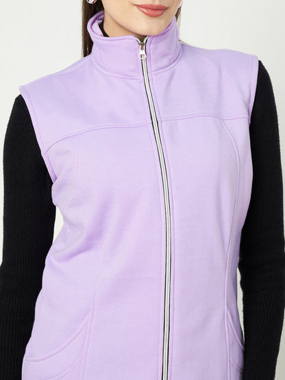 Mock Collar Fleece Tailored Jacket