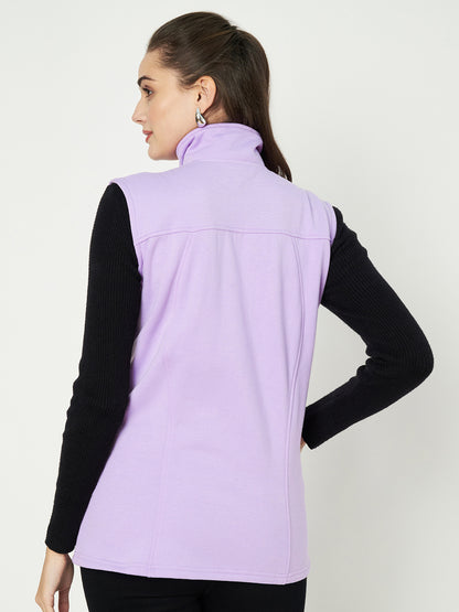 Mock Collar Fleece Tailored Jacket