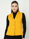 V-Neck Casual Polycotton Fleece Waistcoat with Pockets