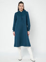Hooded A-Line Midi Dress