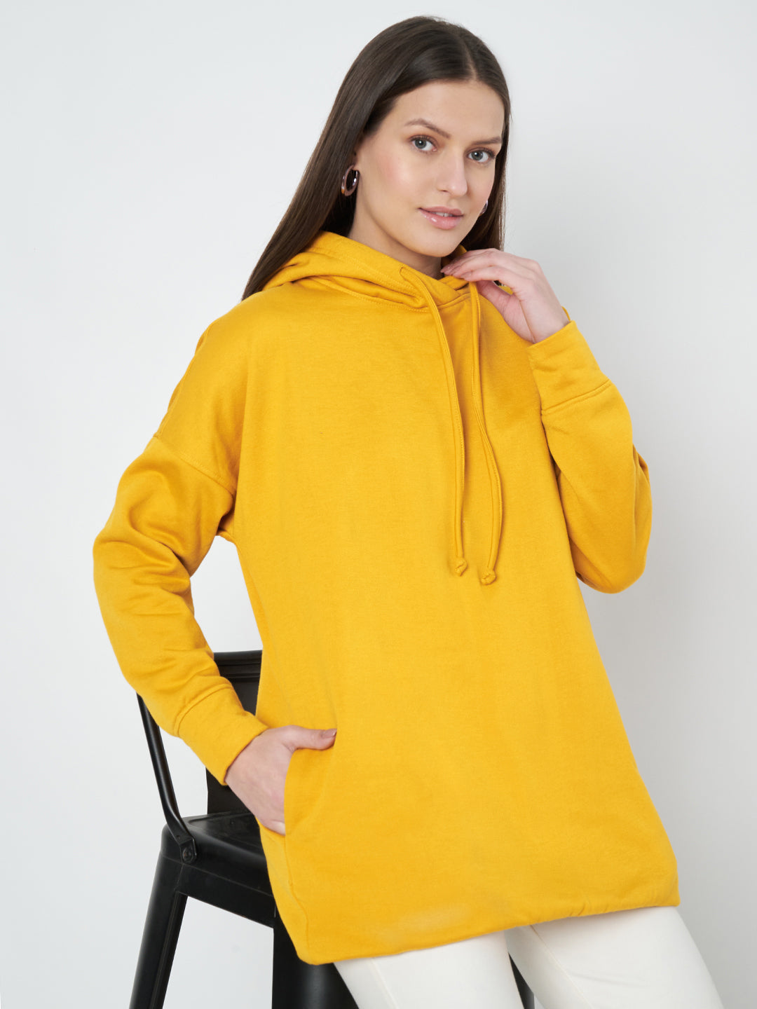 Hooded Longline Sweatshirt