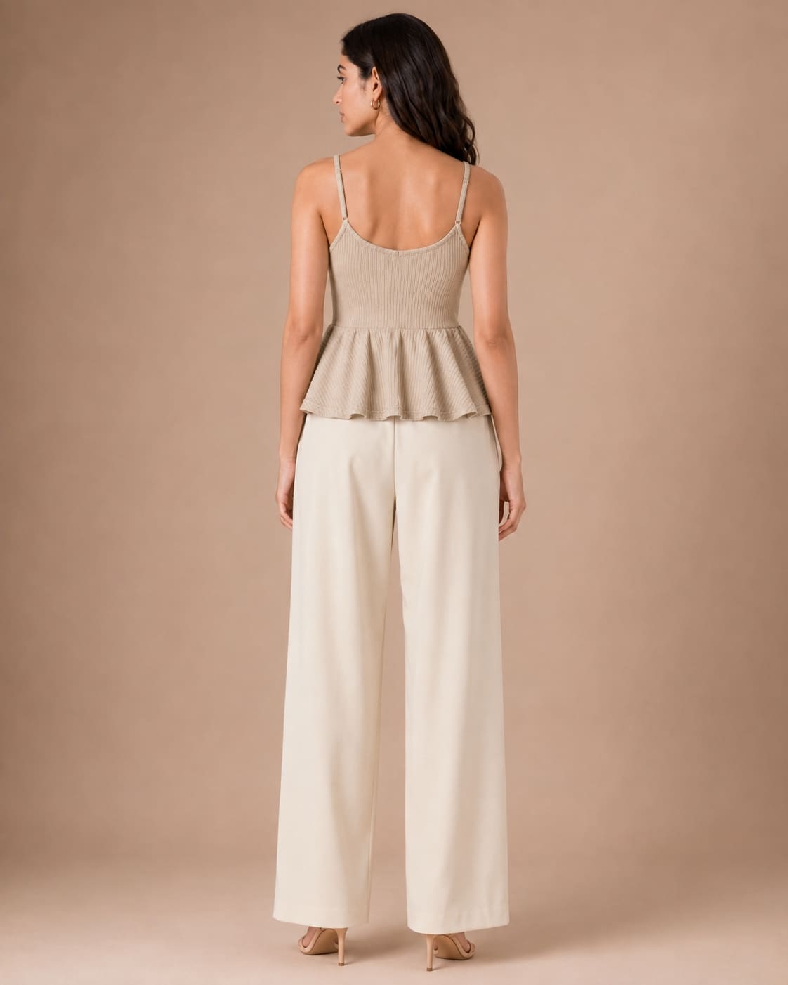 Shoulder Strap Peplum Top
