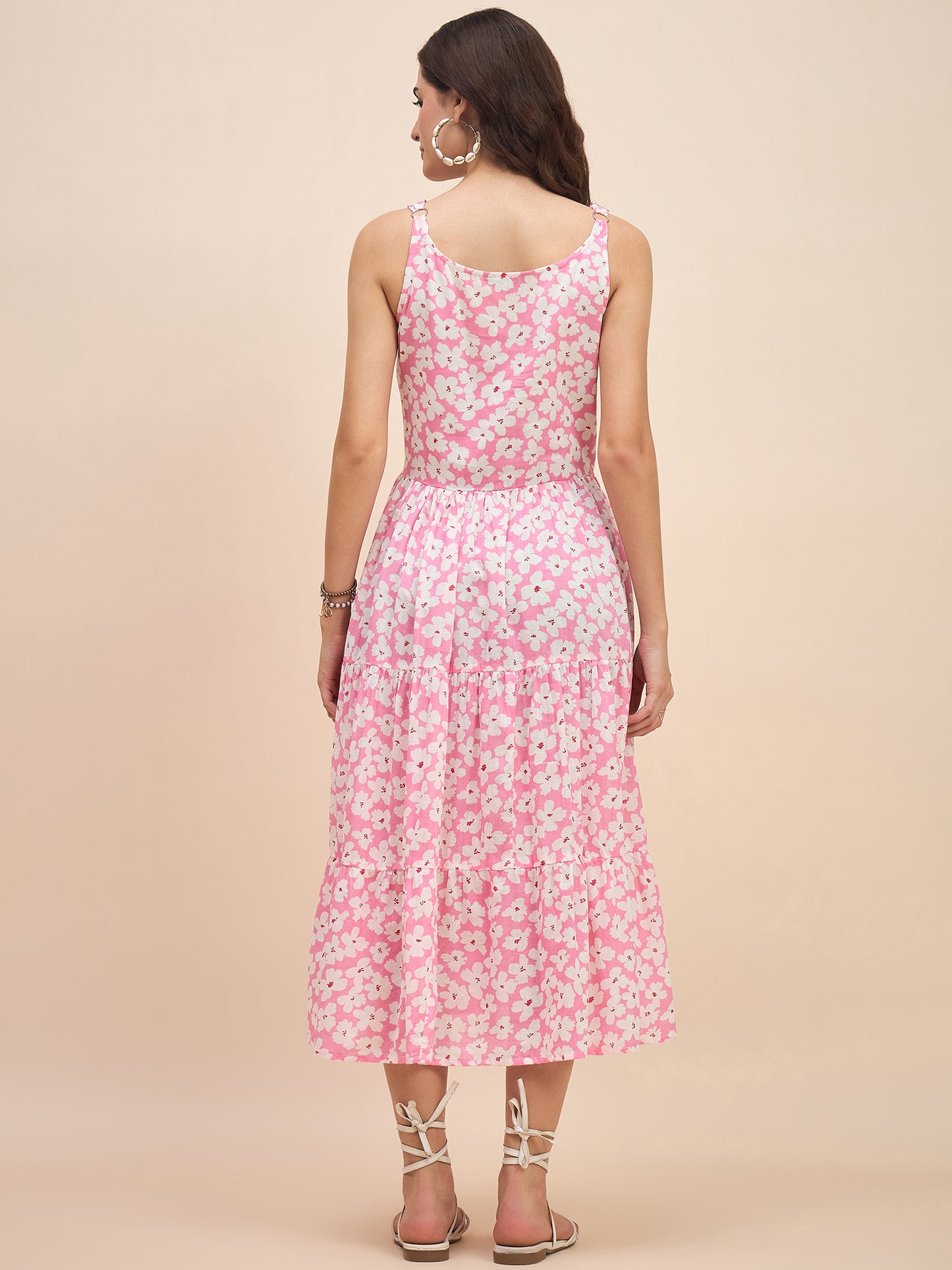 Tiered Fit & Flare Midi Dress