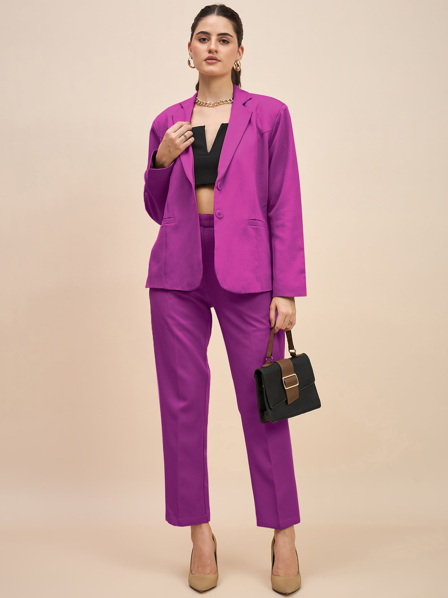 Women Single-Breasted Two-Piece Formal Suit