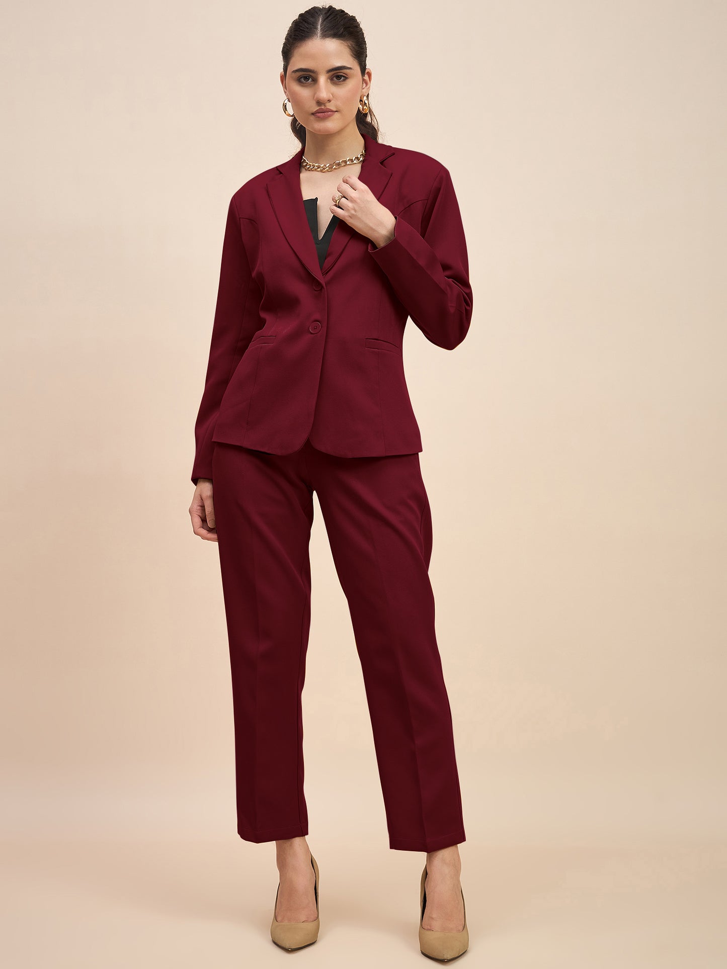 Women Single-Breasted Two-Piece Formal Suit