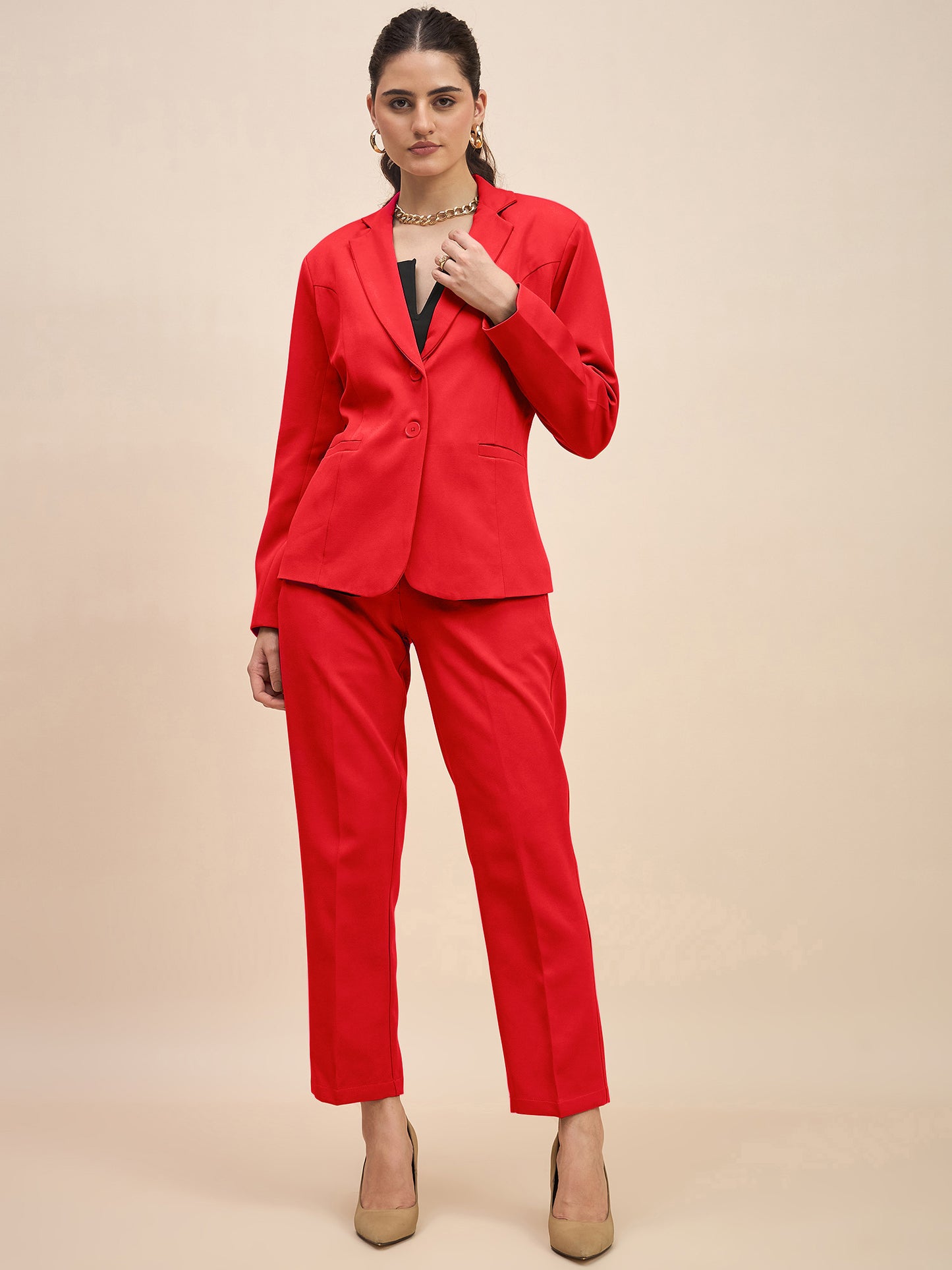Women Single-Breasted Two-Piece Formal Suit