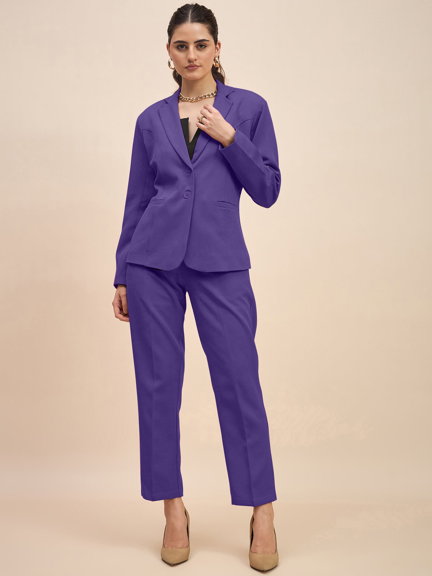 Women Single-Breasted Two-Piece Formal Suit