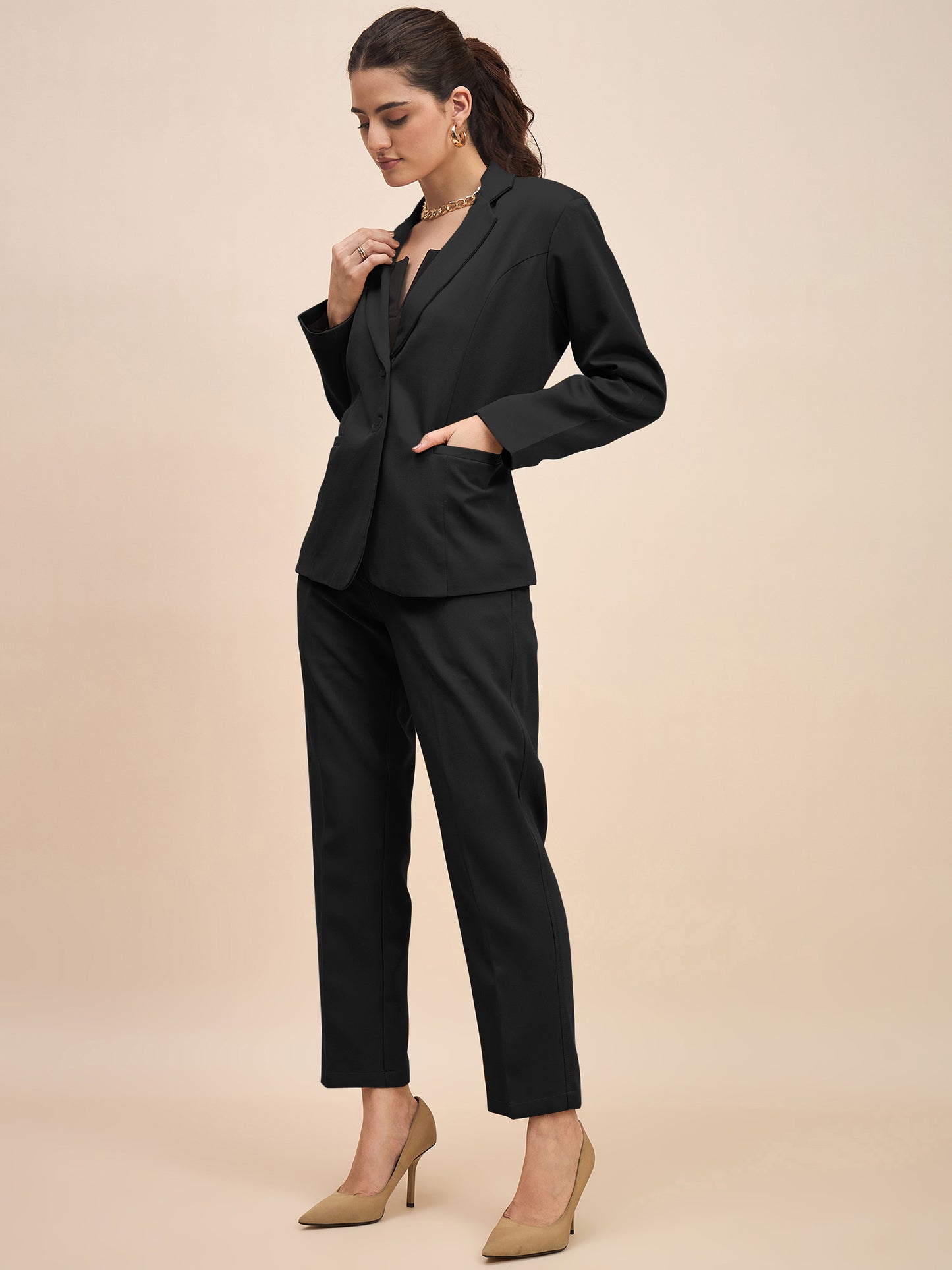 Women Single-Breasted Two-Piece Formal Suit