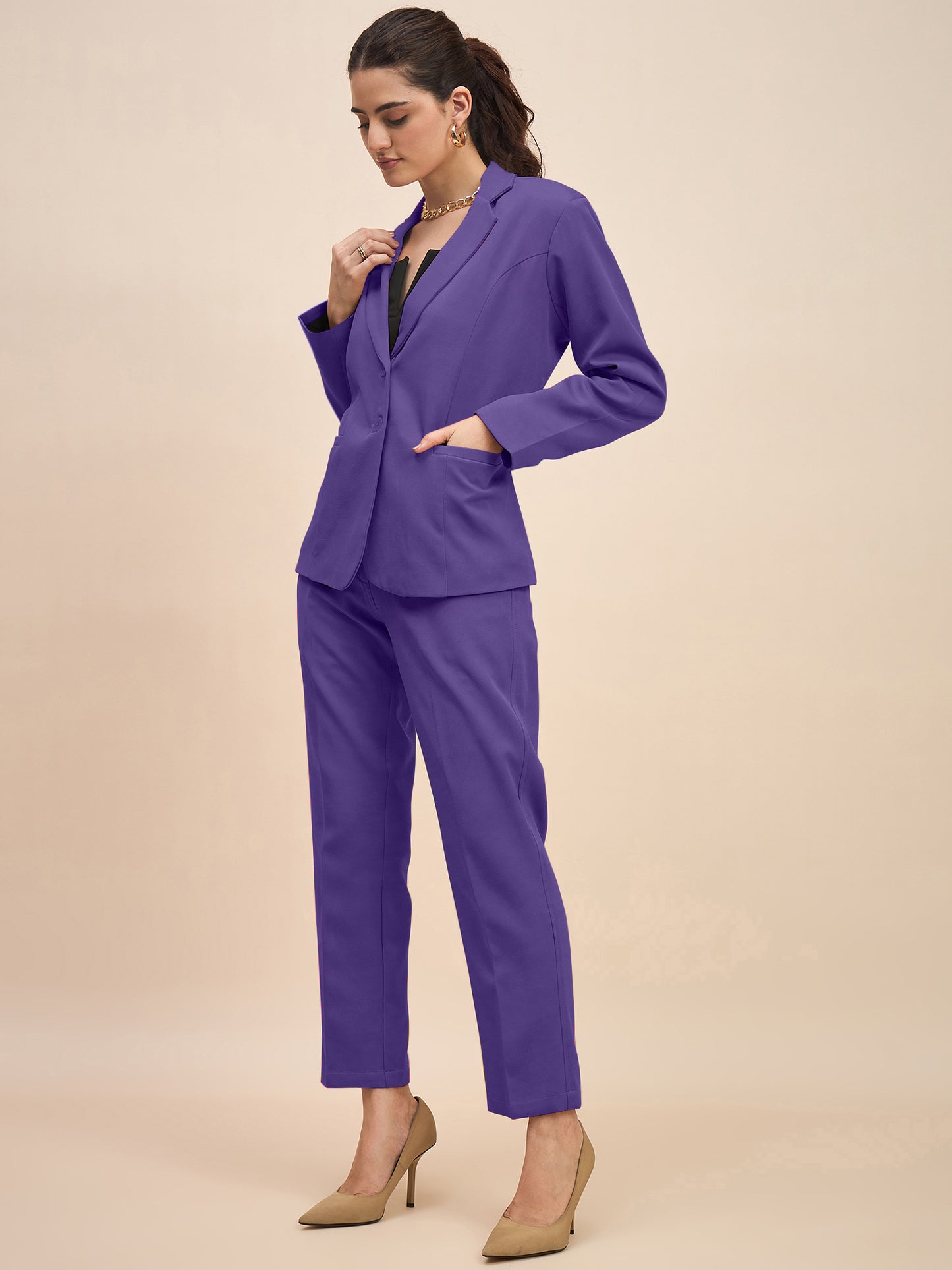 Women Single-Breasted Two-Piece Formal Suit
