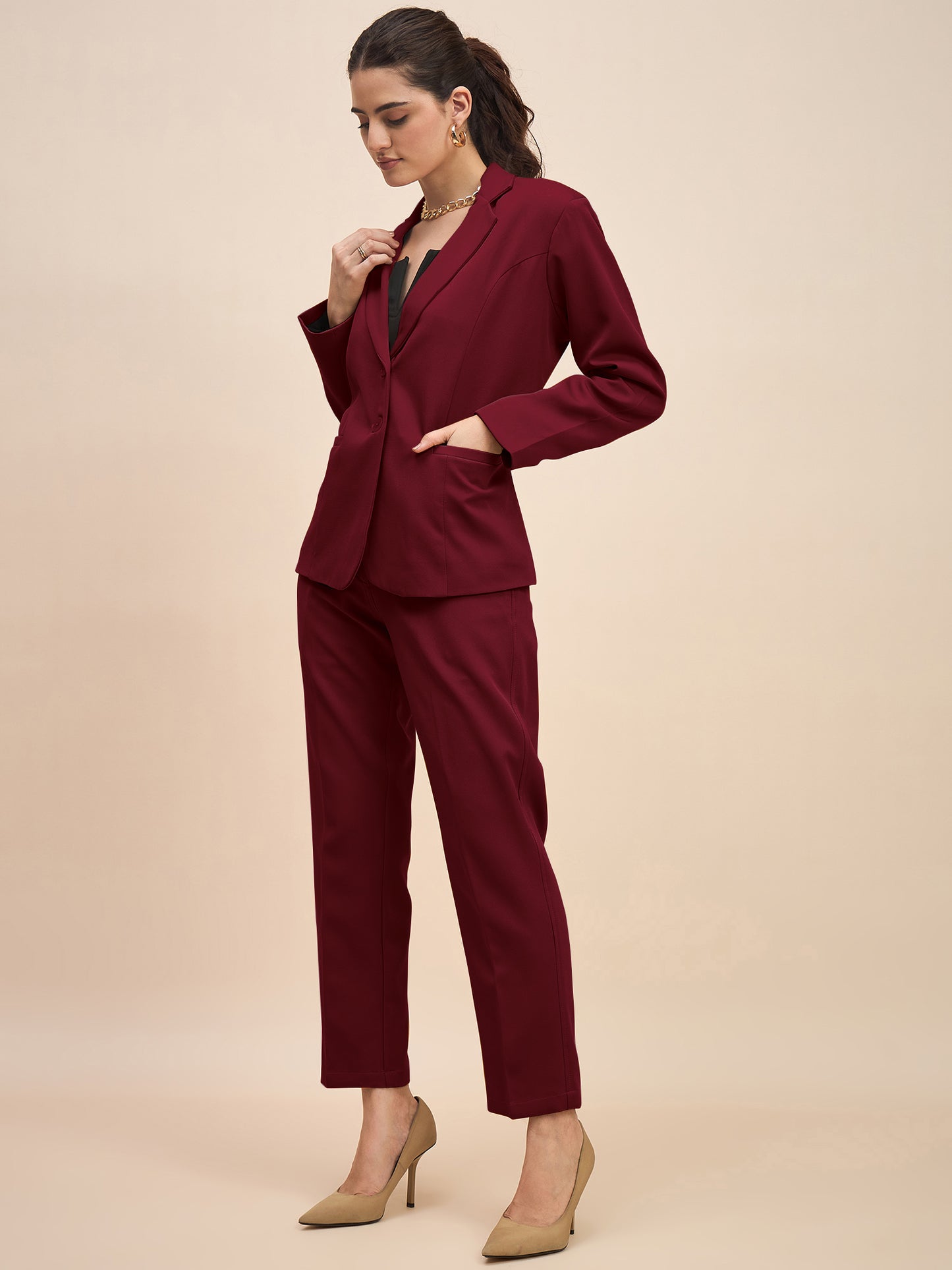 Women Single-Breasted Two-Piece Formal Suit