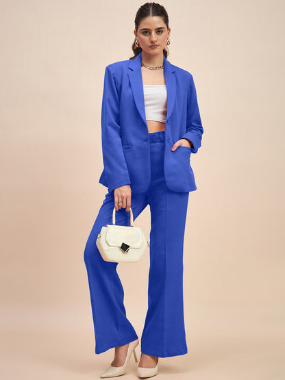 Notched Lapel Single-Breasted Blazer