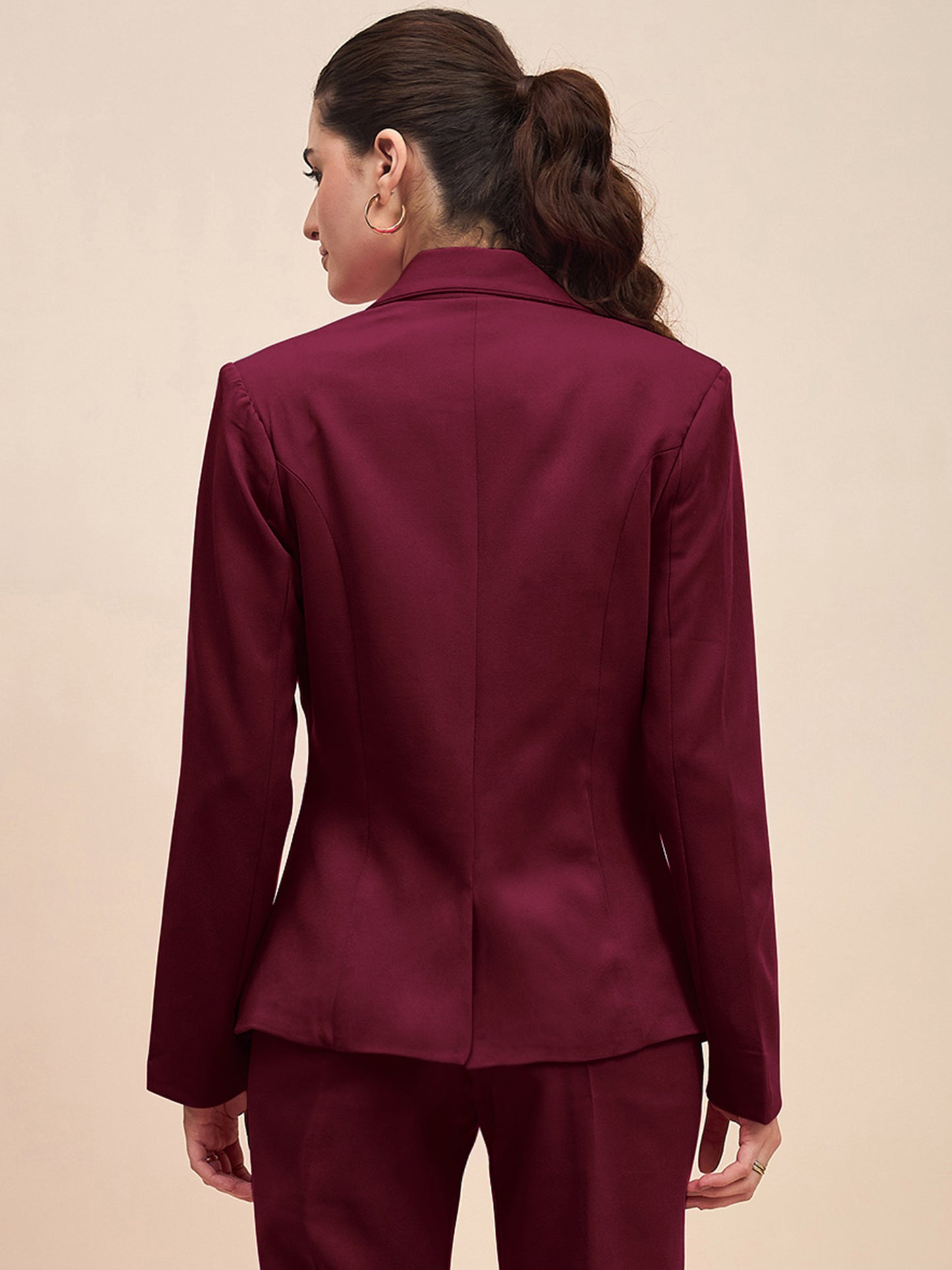 Notched Lapel Single-Breasted Blazer