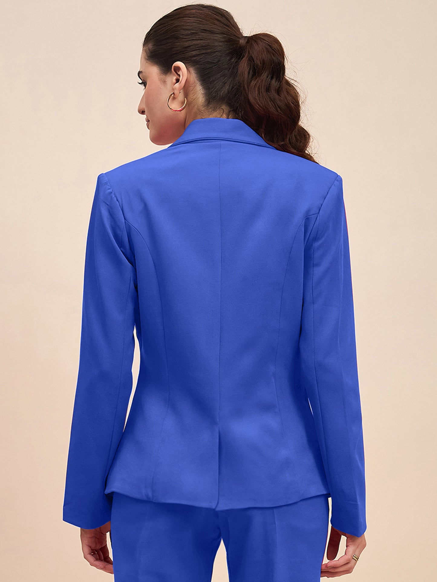 Notched Lapel Single-Breasted Blazer