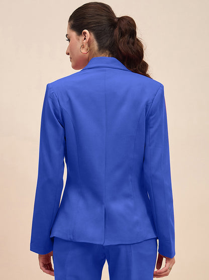 Notched Lapel Single-Breasted Blazer
