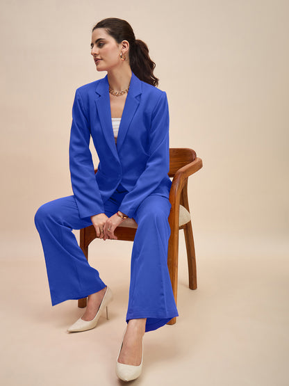 Notched Lapel Single-Breasted Blazer