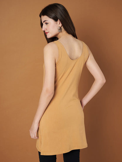 BRINNS Women Scoop Neck Sleeveless bodycon Mini Dress