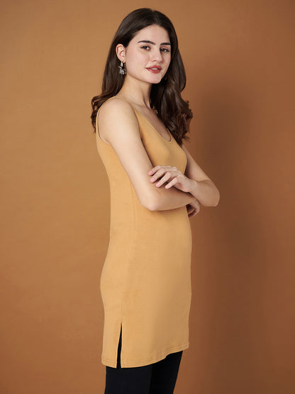 BRINNS Women Scoop Neck Sleeveless bodycon Mini Dress