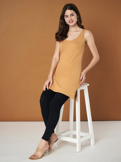 BRINNS Women Scoop Neck Sleeveless bodycon Mini Dress