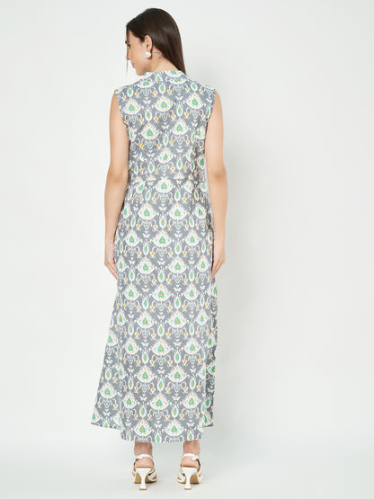 Cotton A-Line Maxi Dress