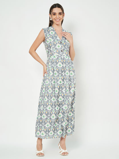Cotton A-Line Maxi Dress