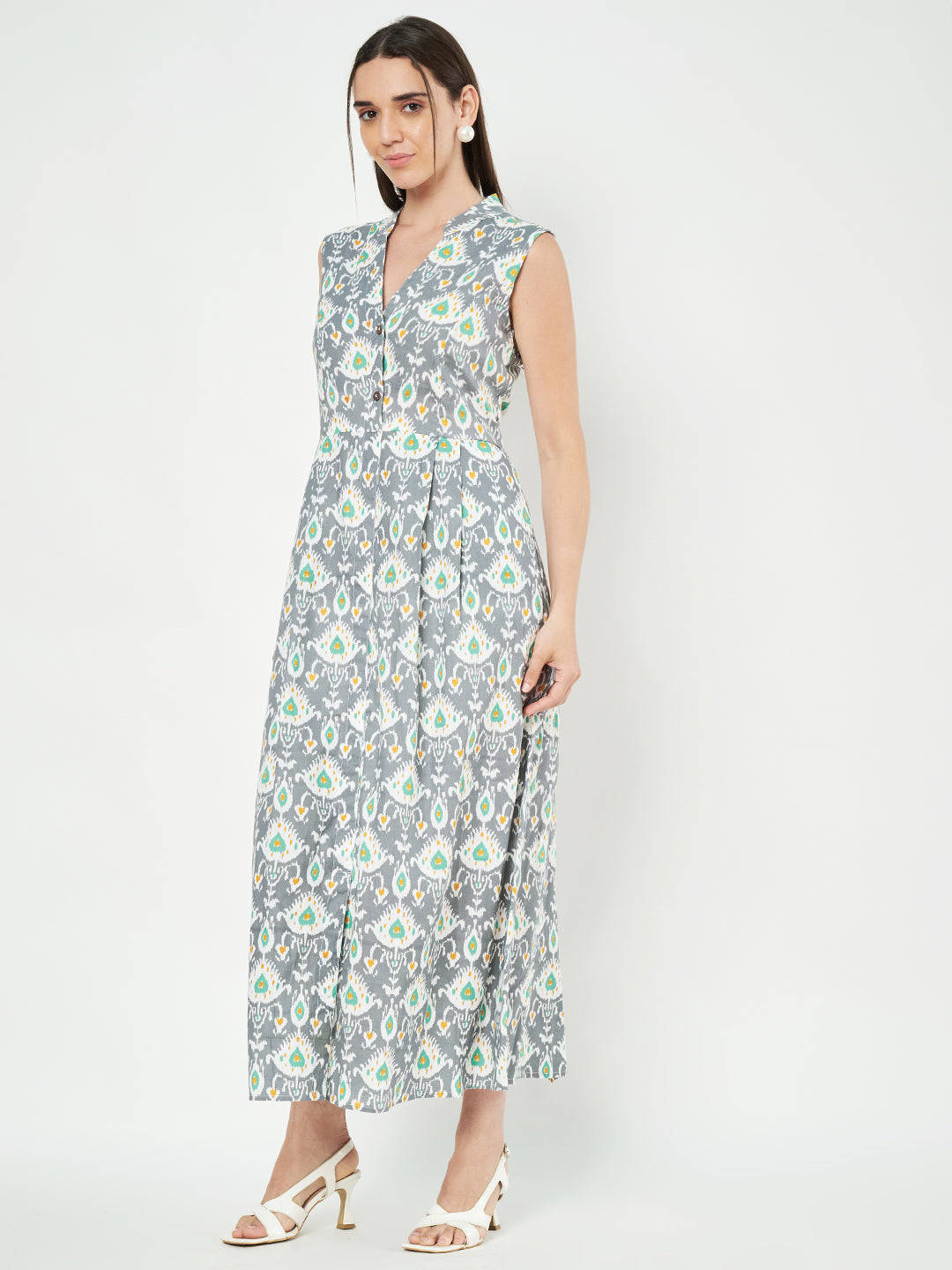 Cotton A-Line Maxi Dress