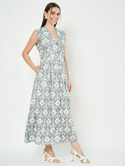 Cotton A-Line Maxi Dress