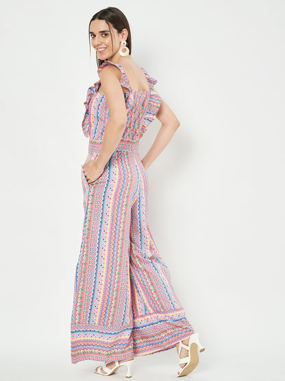Multicolor Printed Jumpsuit