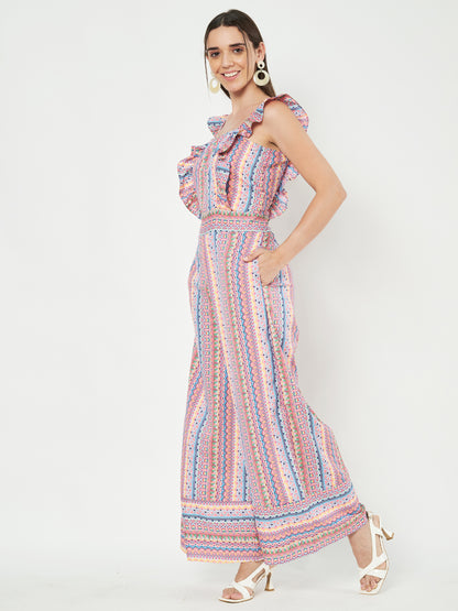 Multicolor Printed Jumpsuit