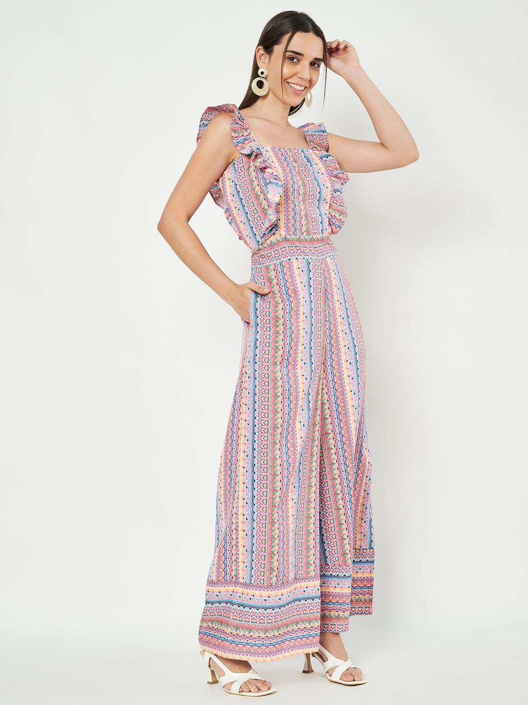 Multicolor Printed Jumpsuit
